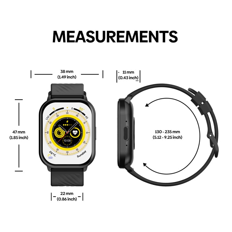 Zeblaze GTS 3 2.03 inch IP68 Waterproof Smart Bluetooth Call Watch(Blue)