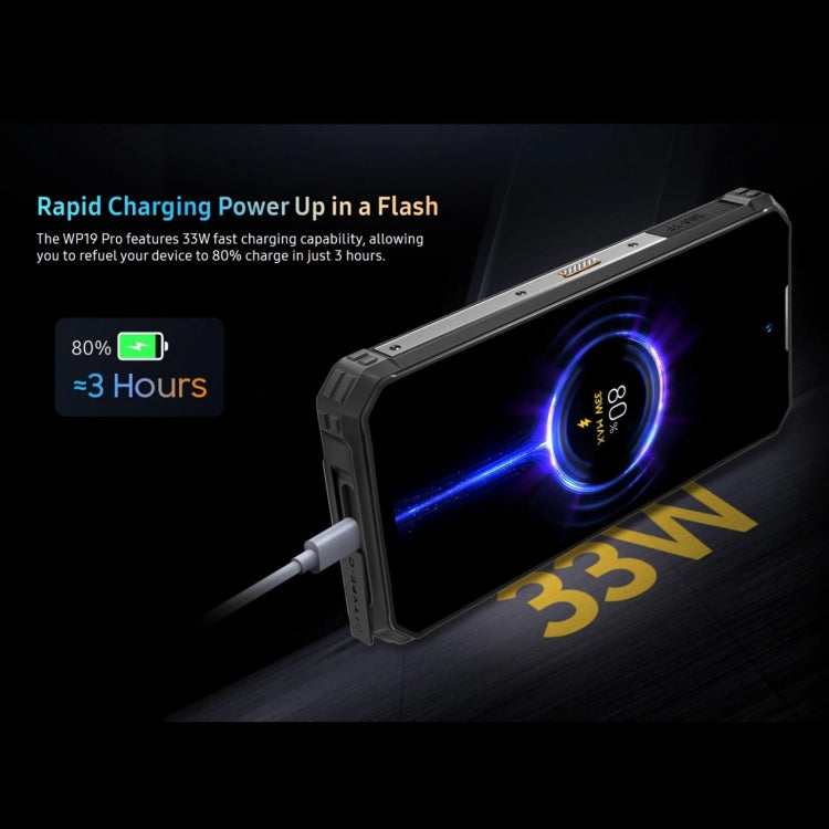 [HK Warehouse] Oukitel WP19 Pro, 8GB+256GB, 6.8 inch MediaTek Helio G99 Octa-core, NFC, Network: 4G(Black)
