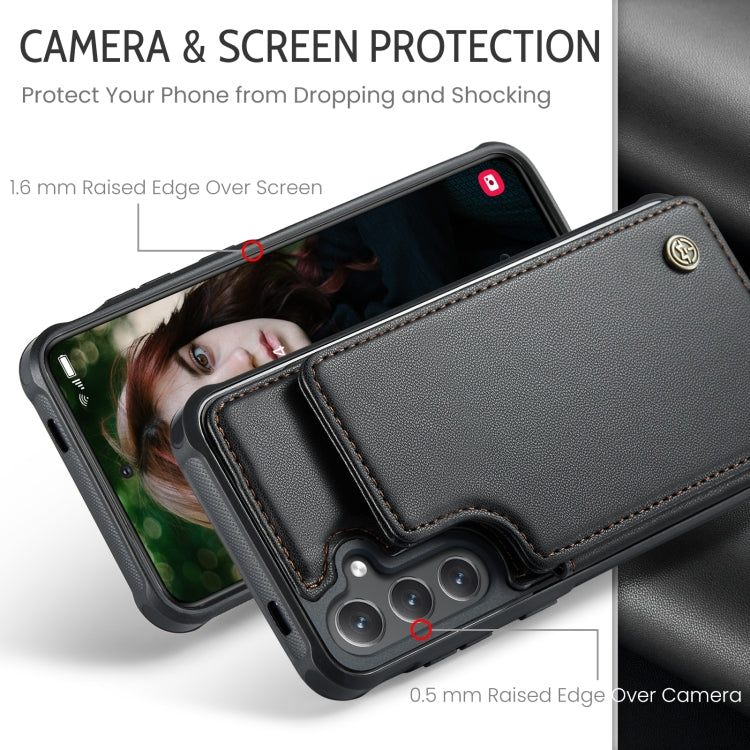 For Samsung Galaxy S24+ 5G CaseMe C22 PC+TPU Business Style RFID Anti-theft Leather Phone Case(Black)