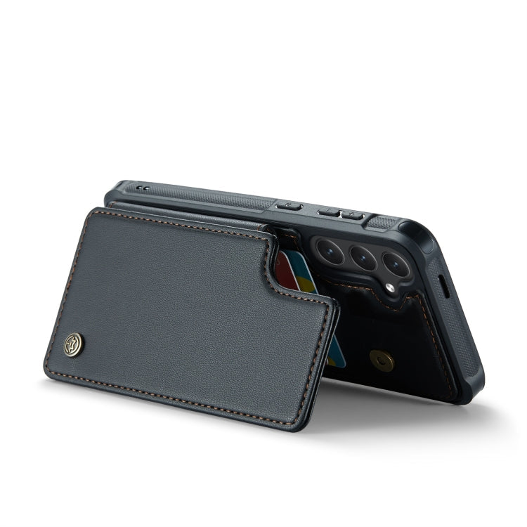 For Samsung Galaxy S24 5G CaseMe C22 PC+TPU Business Style RFID Anti-theft Leather Phone Case(Black)
