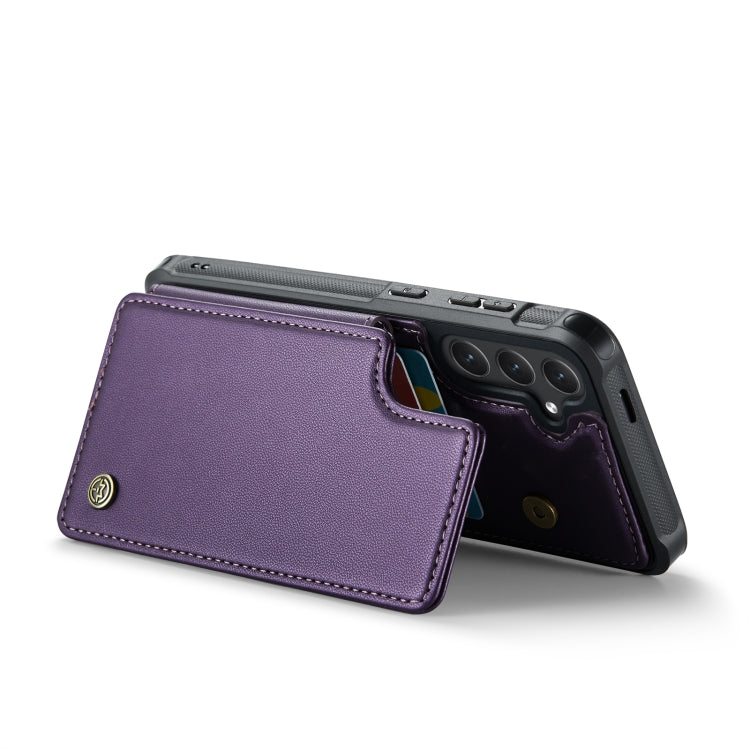 For Samsung Galaxy S24 5G CaseMe C22 PC+TPU Business Style RFID Anti-theft Leather Phone Case(Purple)