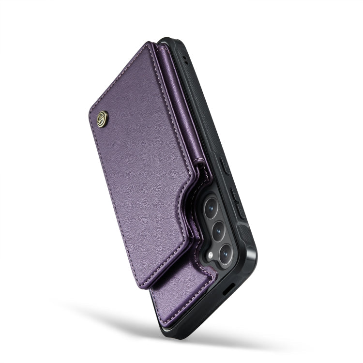 For Samsung Galaxy S24 5G CaseMe C22 PC+TPU Business Style RFID Anti-theft Leather Phone Case(Purple)
