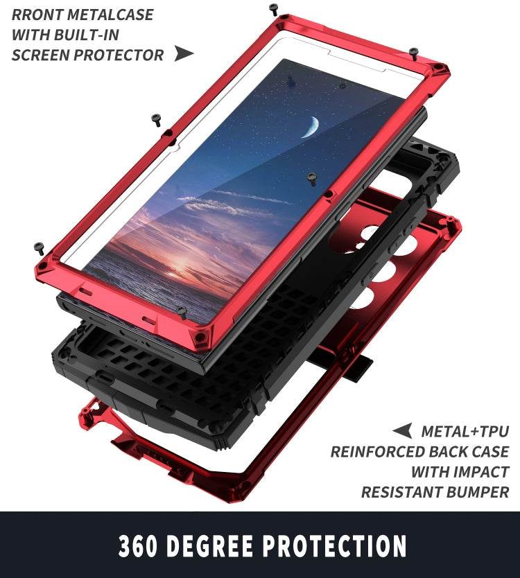 For Samsung Galaxy S24 Ultra 5G R-JUST Life Waterproof Dustproof Shockproof Phone Case(Red)