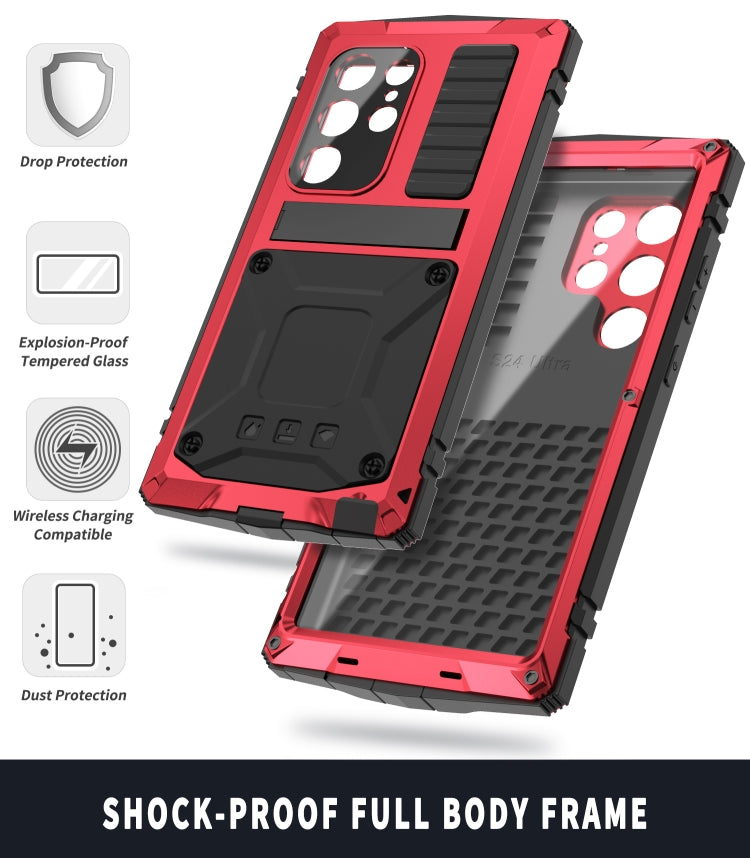 For Samsung Galaxy S24 Ultra 5G R-JUST Life Waterproof Dustproof Shockproof Phone Case(Red)