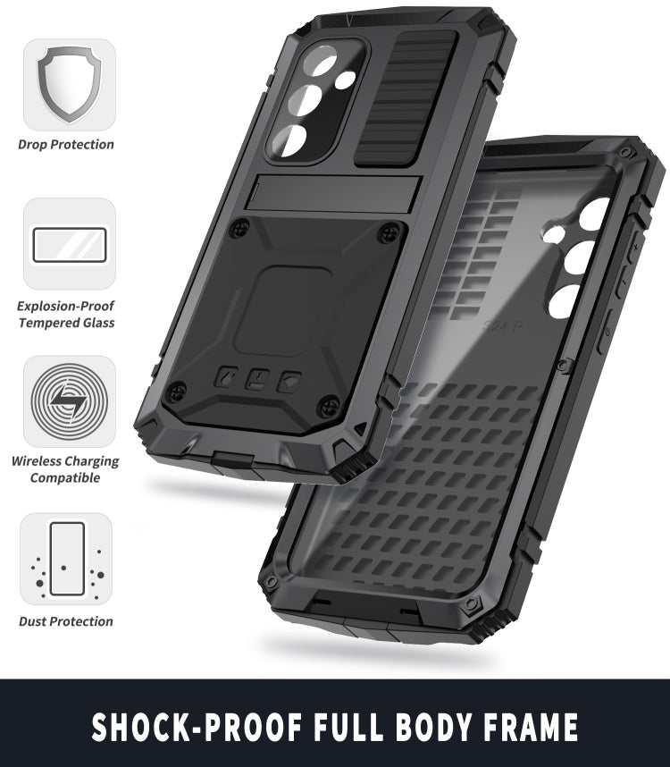 For Samsung Galaxy S24+ 5G R-JUST Life Waterproof Dustproof Shockproof Phone Case(Black)