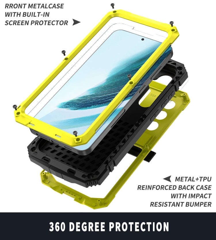 For Samsung Galaxy S24+ 5G R-JUST Life Waterproof Dustproof Shockproof Phone Case(Yellow)