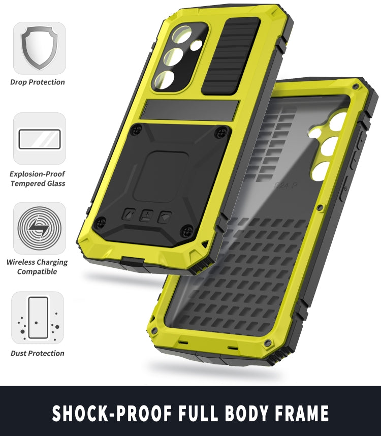 For Samsung Galaxy S24+ 5G R-JUST Life Waterproof Dustproof Shockproof Phone Case(Yellow)