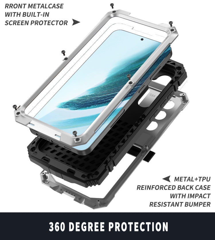 For Samsung Galaxy S24+ 5G R-JUST Life Waterproof Dustproof Shockproof Phone Case(Silver)