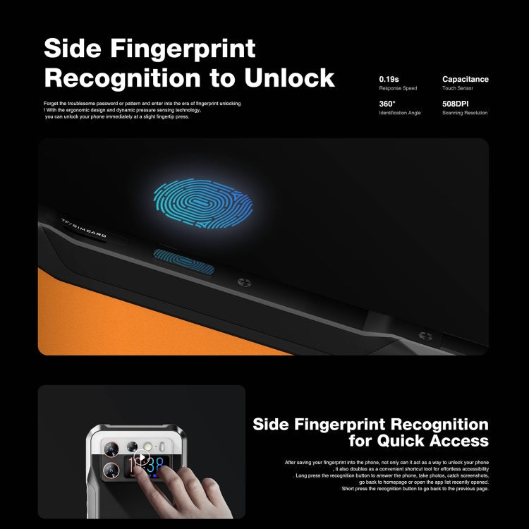 [HK Warehouse] DOOGEE V20S, 12GB+256GB, Side Fingerprint, 6.43 inch Android 13 Dimensity 6020 Octa Core 2.2GHz, Network: 5G, OTG, NFC, Support Google Pay(Black)