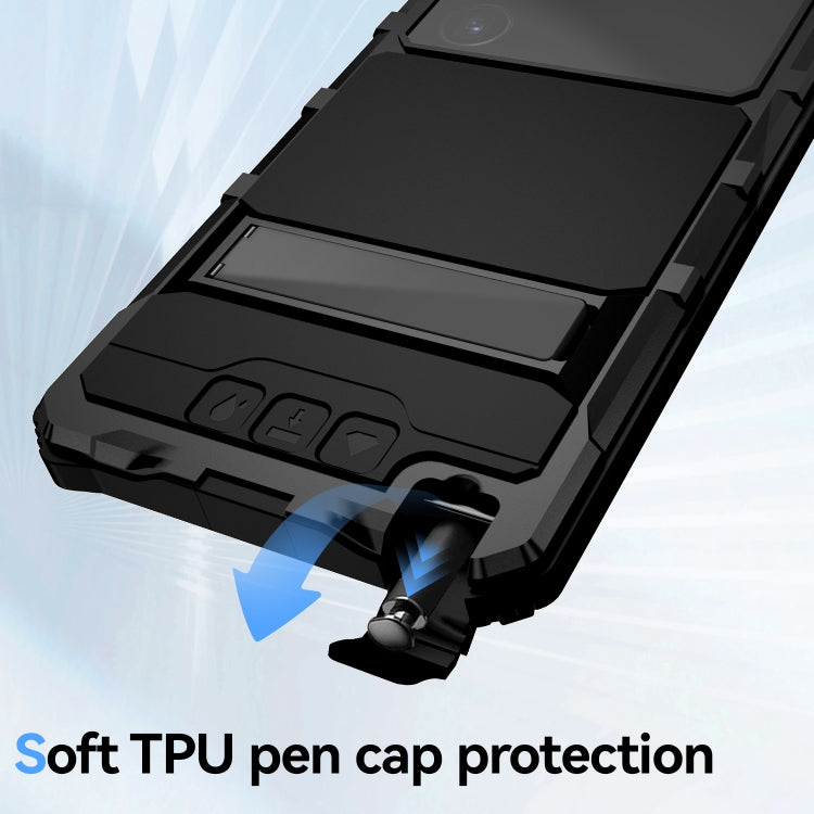 For Samsung Galaxy S24 Ultra 5G R-JUST Life Waterproof Dustproof Shockproof Holder Phone Case(Black)