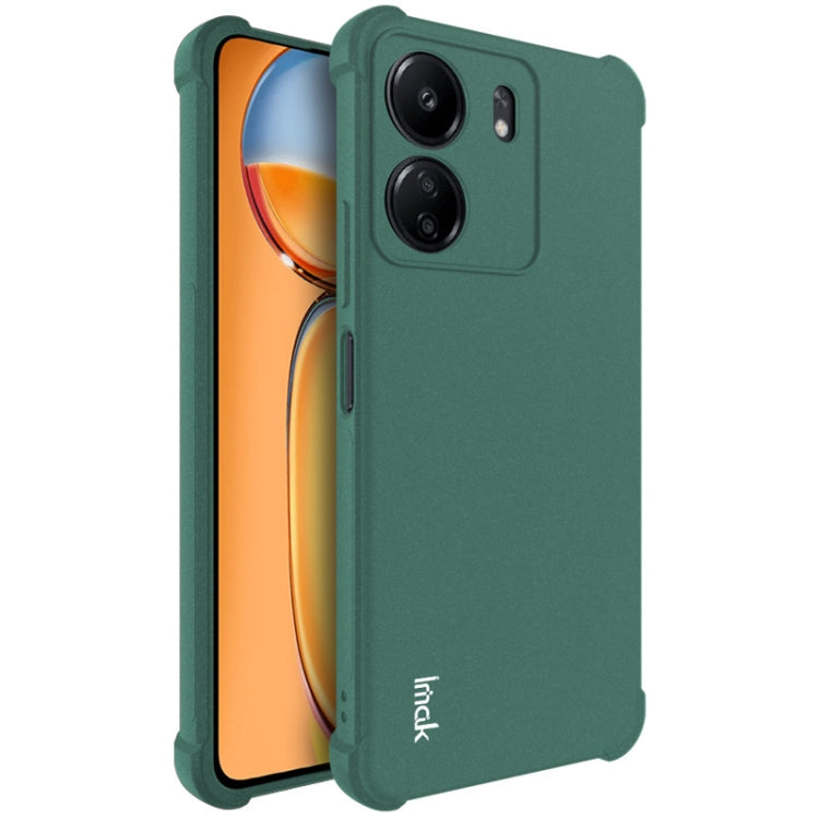 For Xiaomi Poco C65 4G/Redmi 13C 4G imak Shockproof Airbag TPU Phone Case(Matte Green)