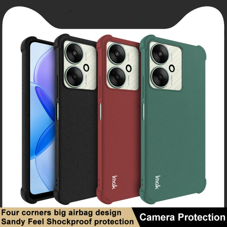 For Xiaomi Redmi 13C 5G/13R 5G imak Shockproof Airbag TPU Phone Case(Matte Black)
