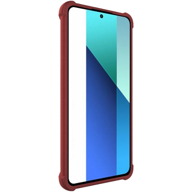For Xiaomi Redmi Note 13 4G Global imak Shockproof Airbag TPU Phone Case(Matte Red)