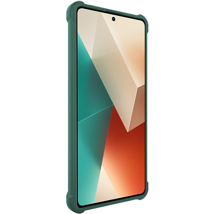 For Xiaomi Redmi Note 13 5G imak Shockproof Airbag TPU Phone Case(Matte Green)