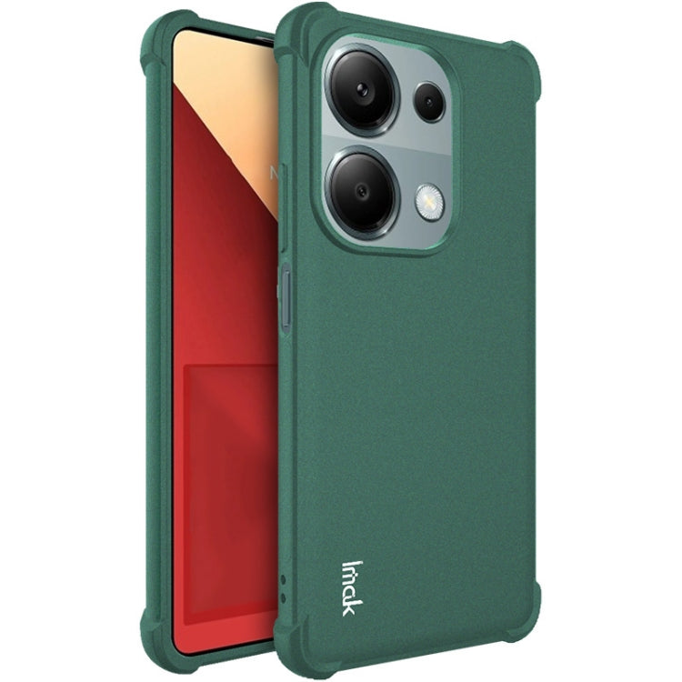 For Xiaomi Poco M6 Pro/Redmi Note13 Pro 4G Global imak Shockproof Airbag TPU Phone Case(Matte Green)