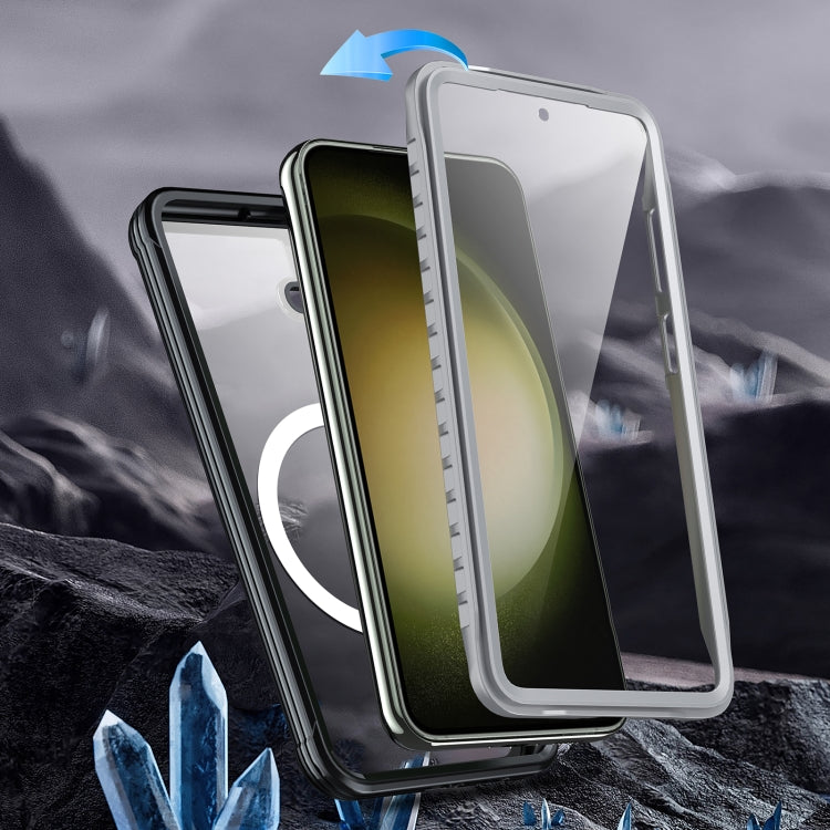 For Samsung Galaxy S23 FE 5G RedPepper Life Waterproof MagSafe Phone Case(Black)