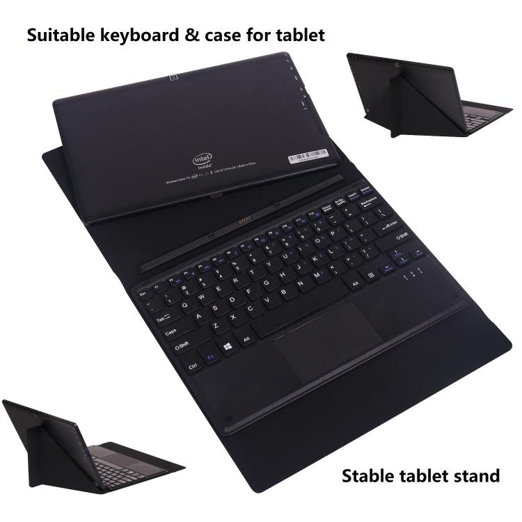 HONGSAMDE 10.1 inch 2 in 1 Tablet PC, 6GB+64GB, Windows 11, Intel Celeron N4120 Quad Core with Keyboard(Black)