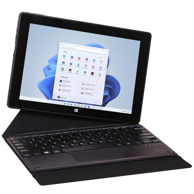 HONGSAMDE 10.1 inch 2 in 1 Tablet PC, 8GB+128GB, Windows 11, Intel Celeron N4120 Quad Core with Keyboard(Black)