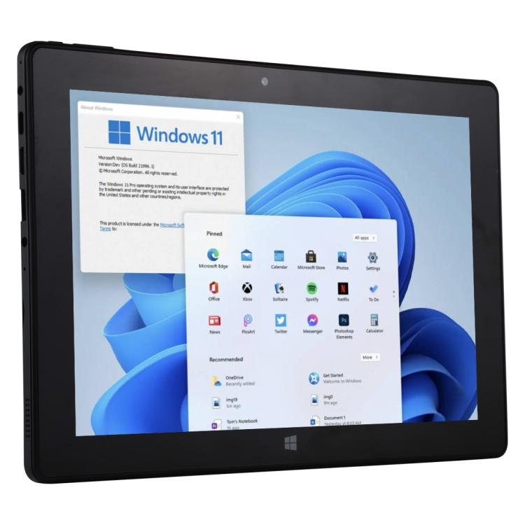 HONGSAMDE 10.1 inch 2 in 1 Tablet PC, 12GB+128GB, Windows 11, Intel Celeron N4120 Quad Core with Keyboard(Black)