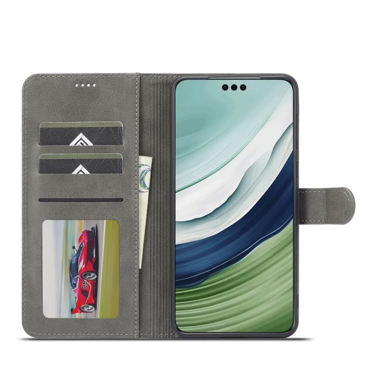For Huawei Mate 60 LC.IMEEKE Calf Texture Leather Phone Case(Grey)