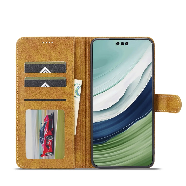 For Huawei Mate 60 LC.IMEEKE Calf Texture Leather Phone Case(Brown)