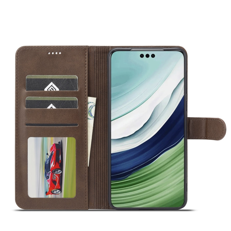 For Huawei Mate 60 Pro / 60 Pro+ LC.IMEEKE Calf Texture Leather Phone Case(Coffee)