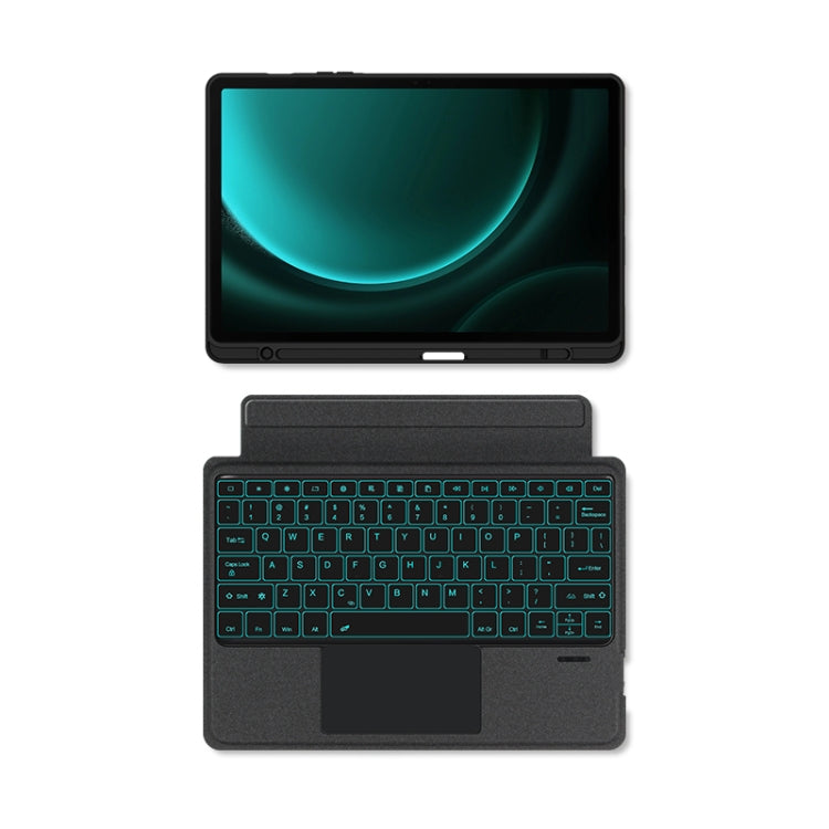 YJ-S9+ Split Bluetooth Keyboard Leather Tablet Case, For Samsung Galaxy Tab S9+ / S9 FE+