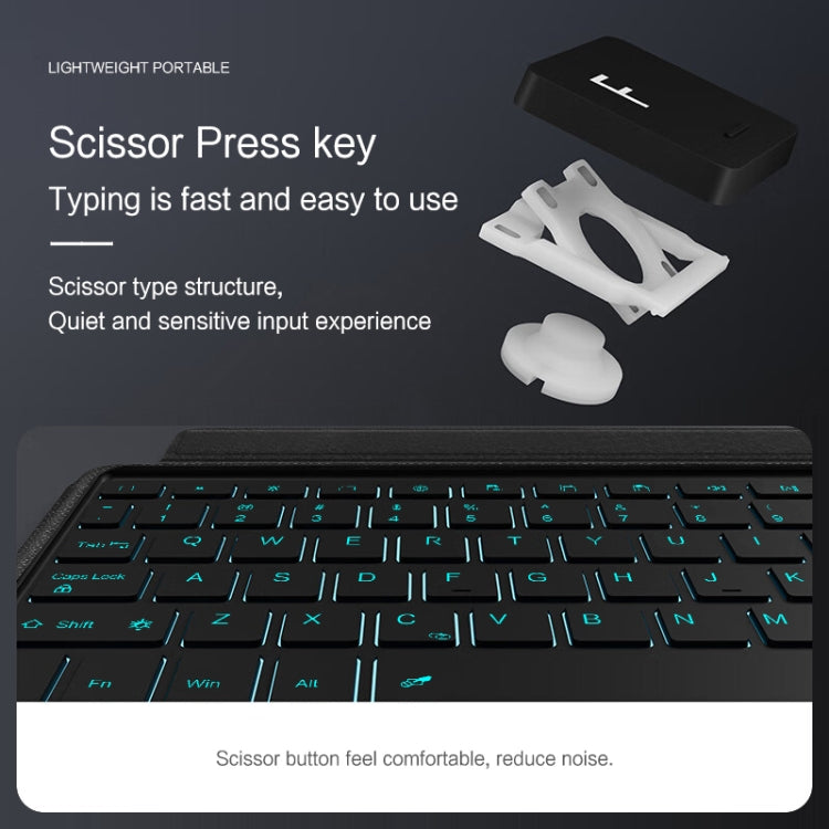YJ-S9+ Split Bluetooth Keyboard Leather Tablet Case, For Samsung Galaxy Tab S9+ / S9 FE+