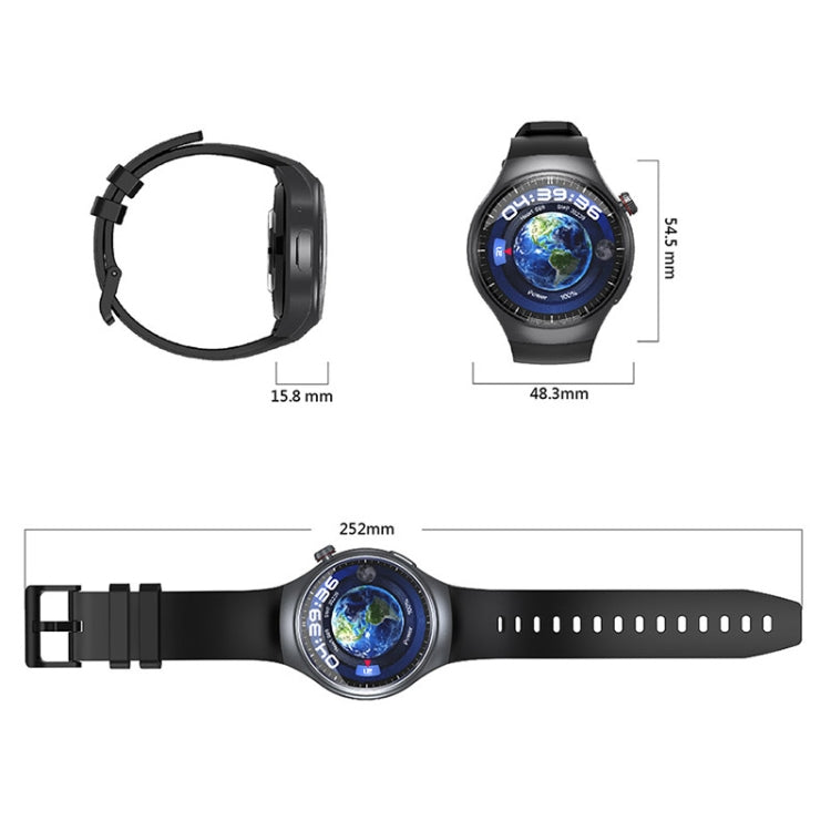 UNIWA DM80 1.43 inch IP67 Waterproof Android 8.1 Smart Watch Support 4G Network / WiFi / GPS / NFC(Red)