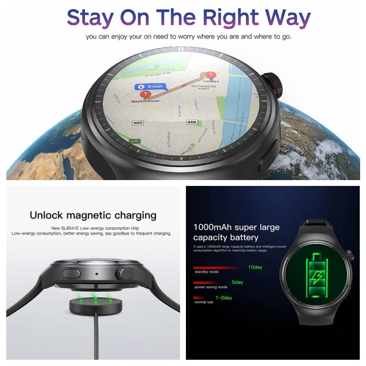 UNIWA DM80 1.43 inch IP67 Waterproof Android 8.1 Smart Watch Support 4G Network / WiFi / GPS / NFC(Red)