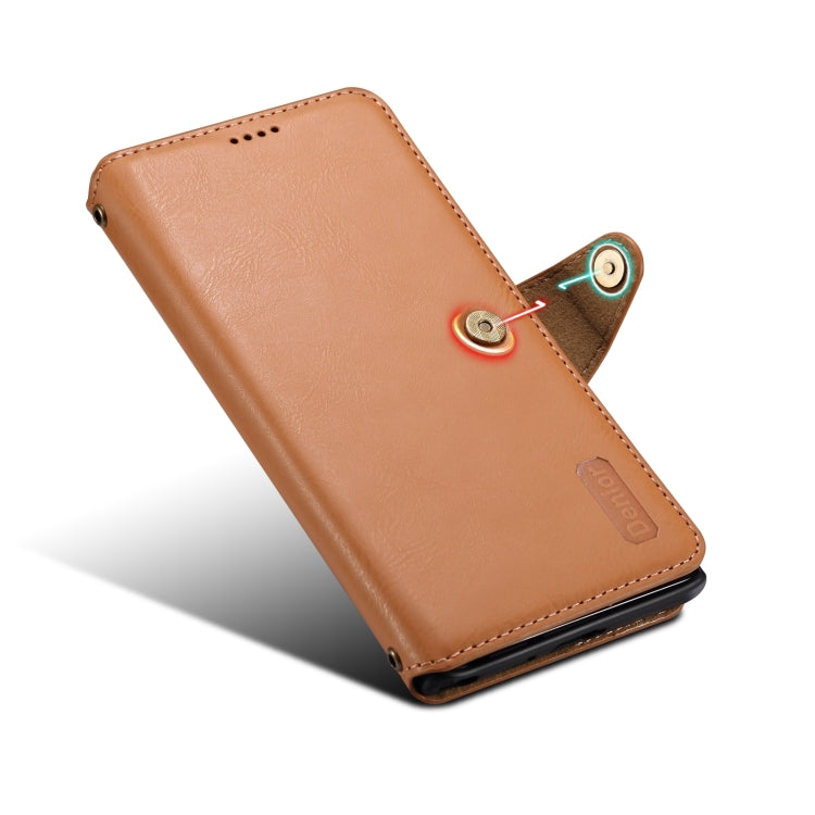 For Samsung Galaxy S23 Ultra 5G Denior Cowhide Texture Wallet Style Leather Phone Case(Khaki)
