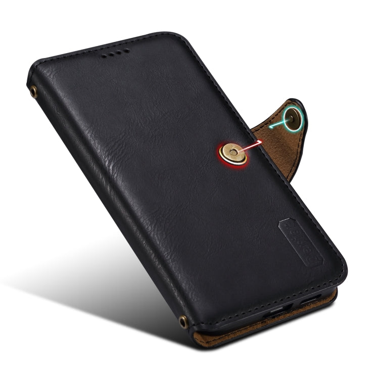 For Samsung Galaxy S24 5G Denior Cowhide Texture Wallet Style Leather Phone Case(Black)