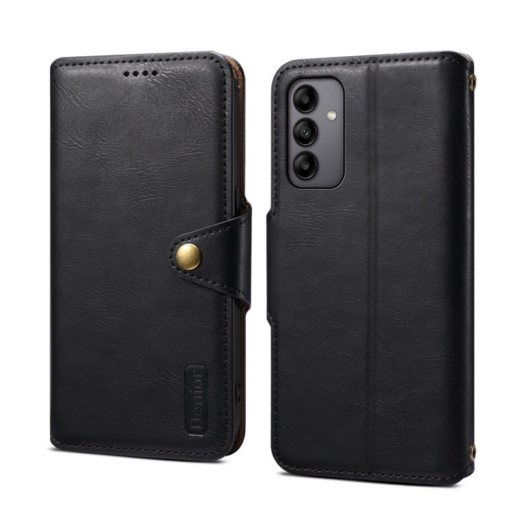 For Samsung Galaxy A05s Denior Cowhide Texture Wallet Style Leather Phone Case(Black)