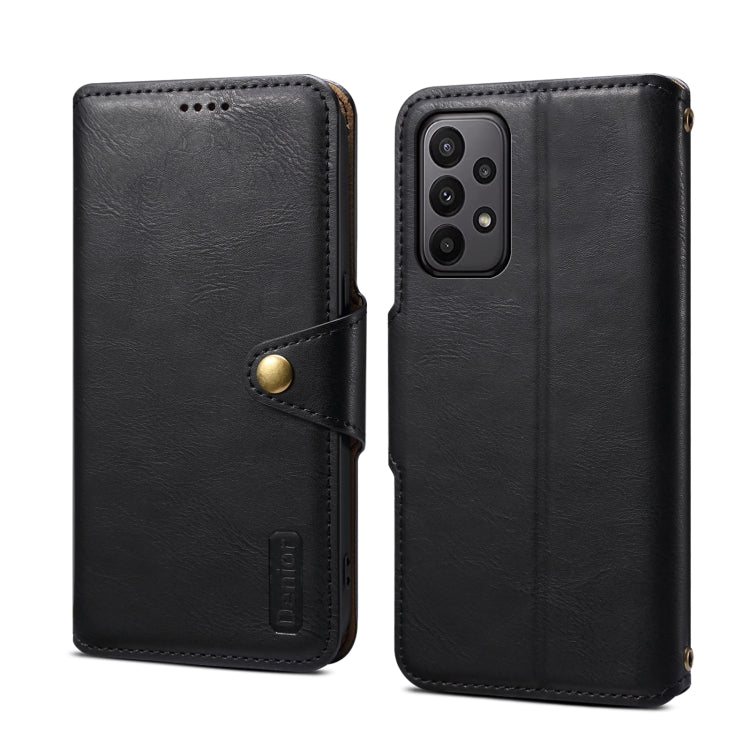For Samsung Galaxy A23 Denior Cowhide Texture Wallet Style Leather Phone Case(Black)