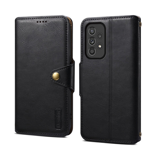 For Samsung Galaxy A33 5G Denior Cowhide Texture Wallet Style Leather Phone Case(Black)