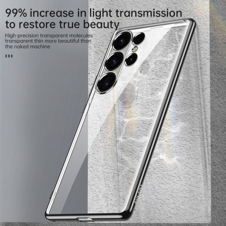 For Samsung Galaxy S24 Ultra 5G SULADA Electroplating TPU Transparent Phone Case(Gold)