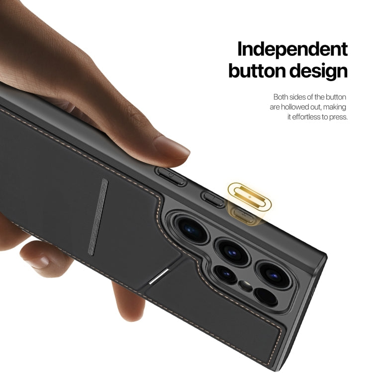 For Samsung Galaxy S24 Ultra 5G DUX DUCIS Rafi II Series MagSafe Magnetic Holder RFID Phone Case(Black)