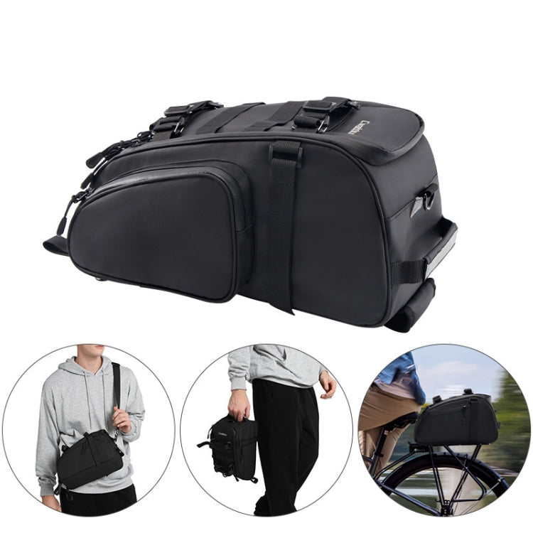 CADeN D116 Mountain Bike Panniers Tail Bags Crossbody Camera Bag Photography Lens Shoulder Bag, Size:30.5 x 17 x 18cm(Black)
