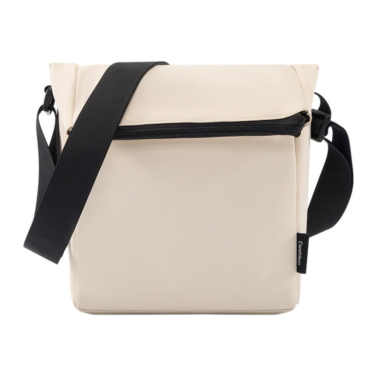 Cwatcun D103 Crossbody Camera Bag Photography Lens Shoulder Bag, Size:22.5 x 19.5 x 8cm(Beige)