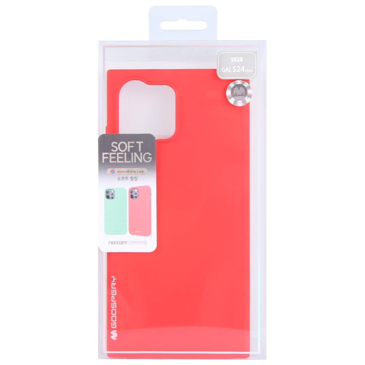 For Samsung Galaxy S24 Ultra 5G GOOSPERY SOFT FEELING Liquid TPU Soft Phone Case(Red)