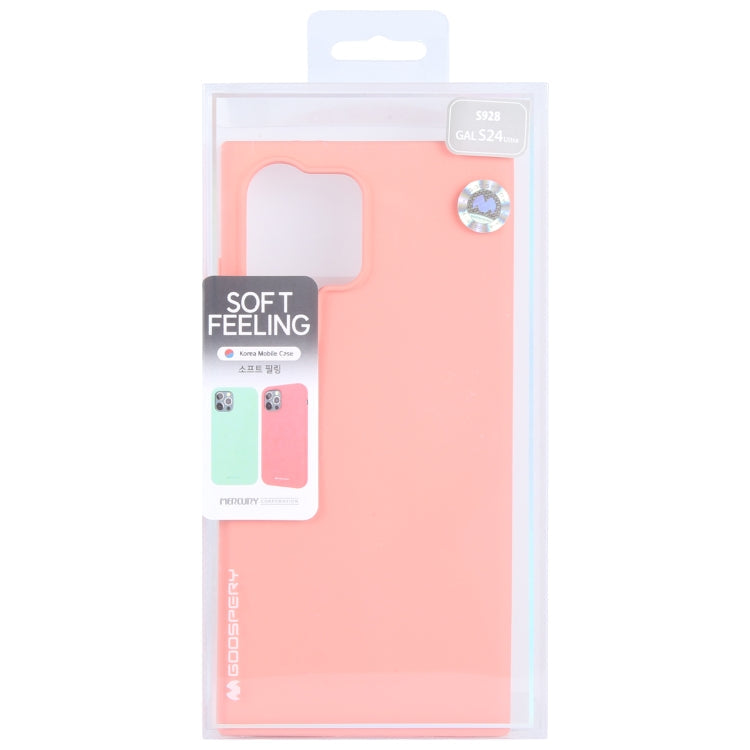 For Samsung Galaxy S24 Ultra 5G GOOSPERY SOFT FEELING Liquid TPU Soft Phone Case(Pink)