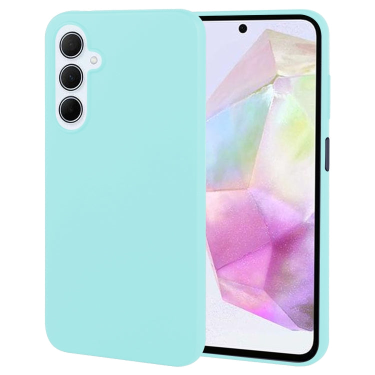 For Samsung Galaxy A35 GOOSPERY SOFT FEELING Liquid TPU Soft Phone Case(Mint Green)