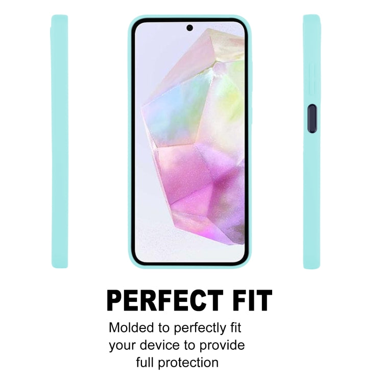 For Samsung Galaxy A35 GOOSPERY SOFT FEELING Liquid TPU Soft Phone Case(Mint Green)