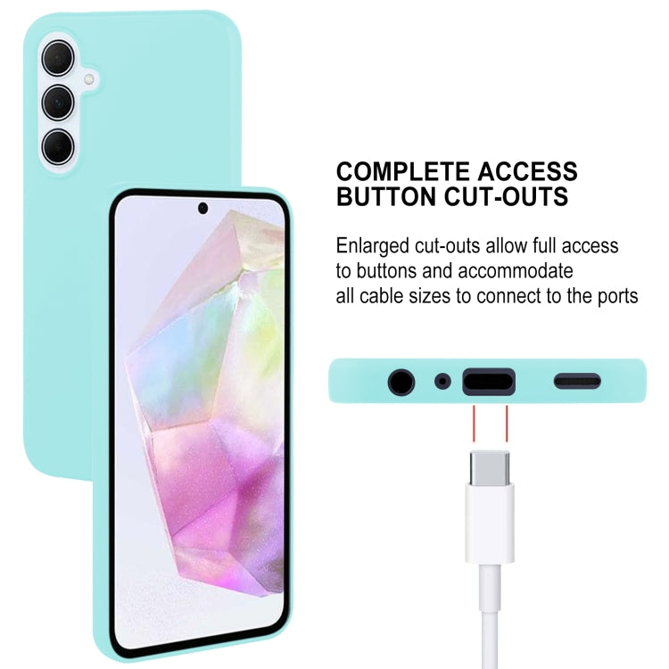 For Samsung Galaxy A35 GOOSPERY SOFT FEELING Liquid TPU Soft Phone Case(Mint Green)