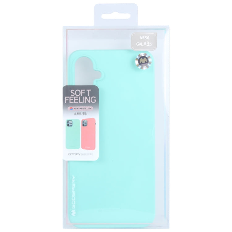 For Samsung Galaxy A35 GOOSPERY SOFT FEELING Liquid TPU Soft Phone Case(Mint Green)
