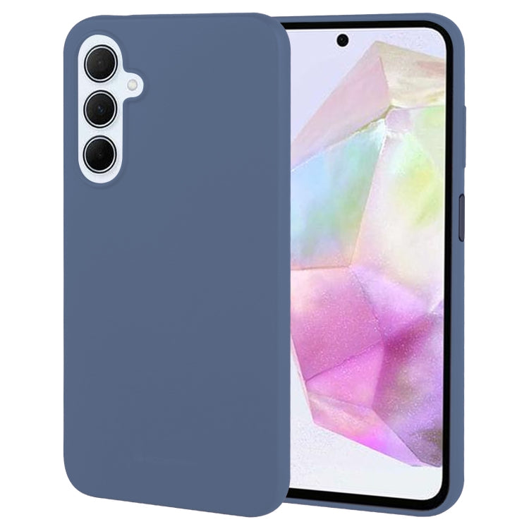 For Samsung Galaxy A35 GOOSPERY SOFT FEELING Liquid TPU Soft Phone Case(Dark Blue)