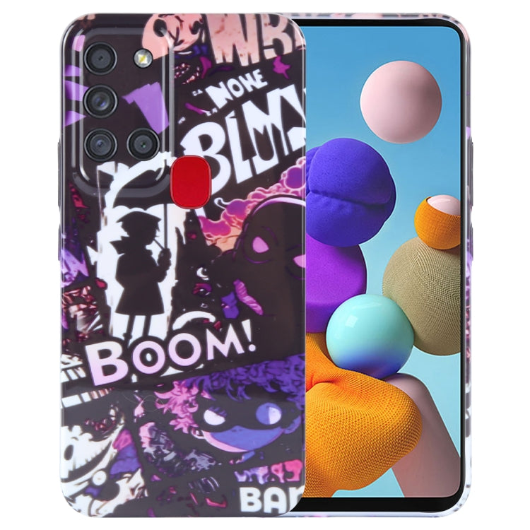 Painted Pattern Precise Hole PC Phone Case, For Samsung Galaxy A21s