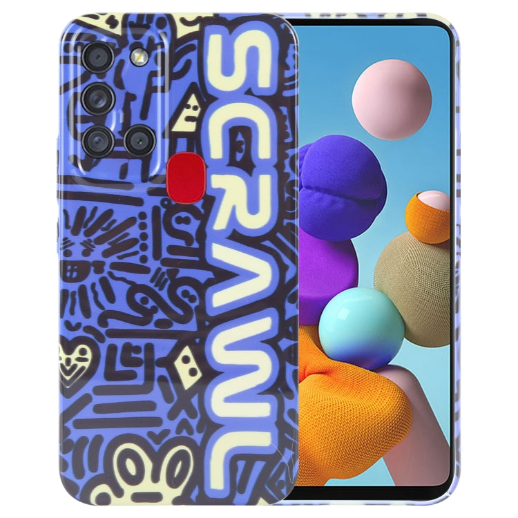 Painted Pattern Precise Hole PC Phone Case, For Samsung Galaxy A21s