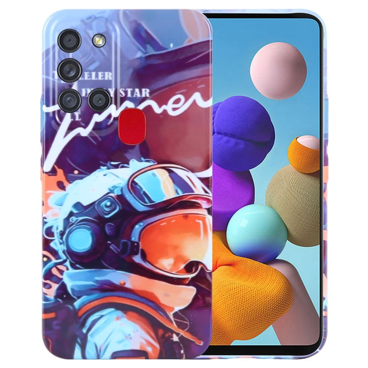 Painted Pattern Precise Hole PC Phone Case, For Samsung Galaxy A21s