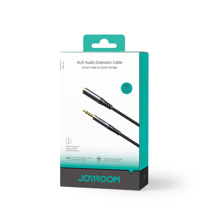 JOYROOM SY-A09 Transsion Series 3.5mm to 3.5mm Female AUX Audio Adapter Cable, Length: 1.2m(Black)